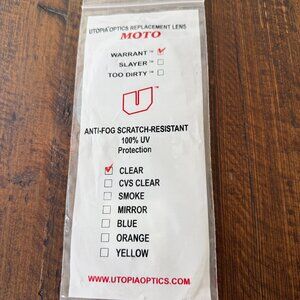 Utopia Optics Warrant Goggle Clear Lens - New